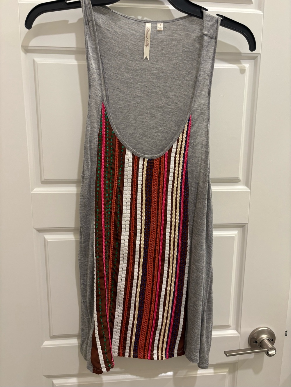 Petticoat alley beaded tank